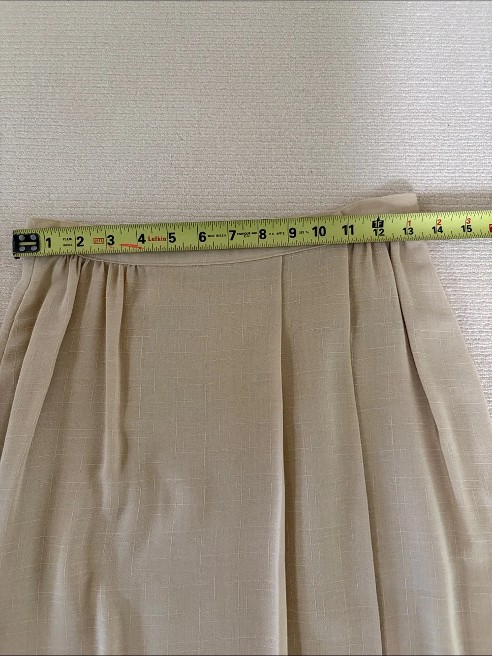 Classic Beige A-Line Midi Skirt